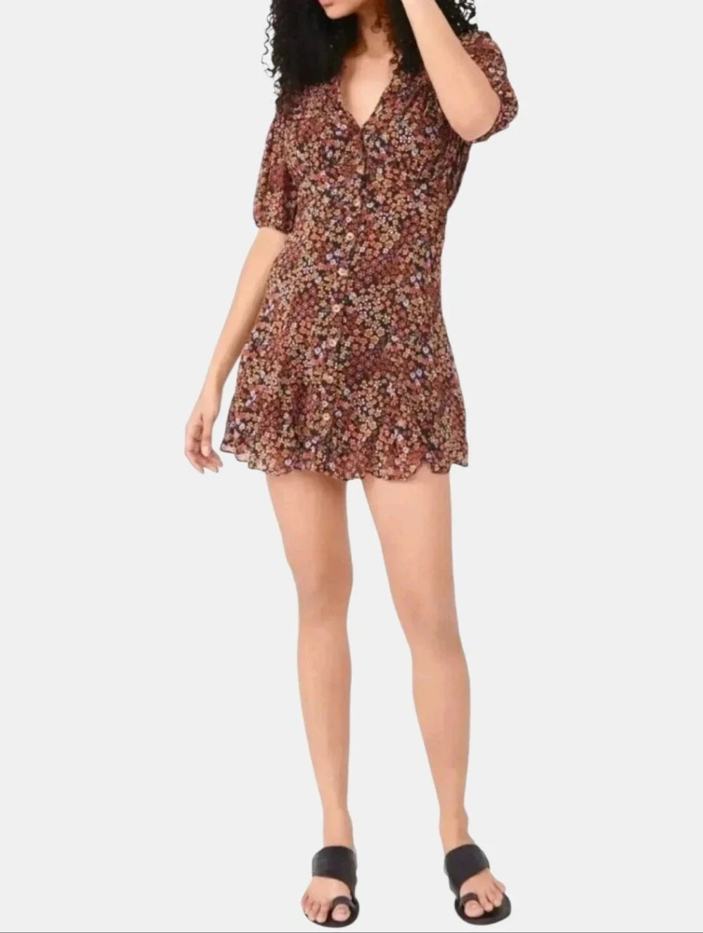 NWT Free People 'Bonnie' Retro Floral Dress